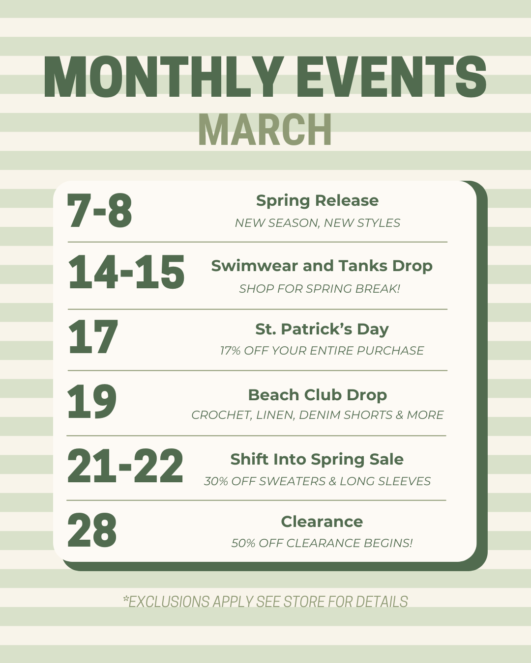 Here's What's Coming Up!